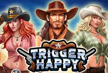 Trigger Happy slot game logo at Golden Euro Casino